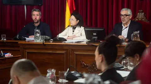 260206_ Pleno del Concello de Lugo. Miguel Fern&aacute;ndez, Alcalde de Lugo, Rub&eacute;n Arroxo, Teniente de Alcalde, Ana Mar&iacute;a Rivas Garc&iacute;a, secretaria del Concello.
PRADERO