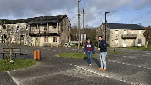 Eugenia Requeijo e Antonio Ameijide na Praza do Viveir&oacute;