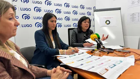 Elena Candia, durante la comparecencia ante los medios