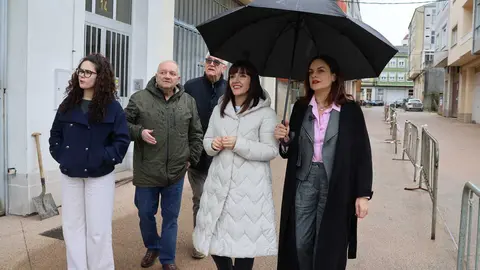 Carmela L&oacute;pez, durante una visita a Vilalba