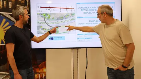 Rub&eacute;n Arroxo, en la presentaci&oacute;n de la pasarela entre los dos parques