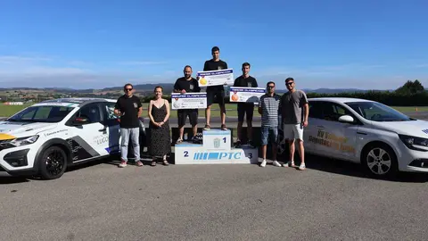 Podio del premio Volante Deputaci&oacute;n celebrado en Pastoriza