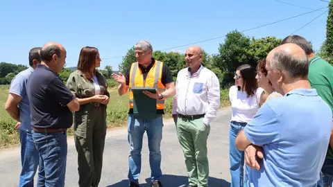 Carmela L&oacute;pez, durante la visita a Castroverde