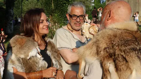 Carmela L&oacute;pez y Miguel Fern&aacute;ndez, en el inicio del Arde Lucus