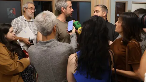 Rub&eacute;n Arroxo, durante una comparecencia ante los medios
