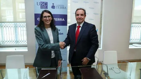 Crujeiras y S&aacute;ez, durante la presentaci&oacute;n de la c&aacute;tedra