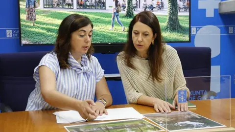 Elena Cand&iacute;a y Maria Jos&eacute; G&oacute;mez.