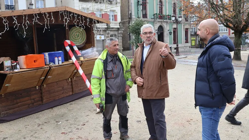 Miguel Fernández, en el Mercado de Nadal de la Praza Maior