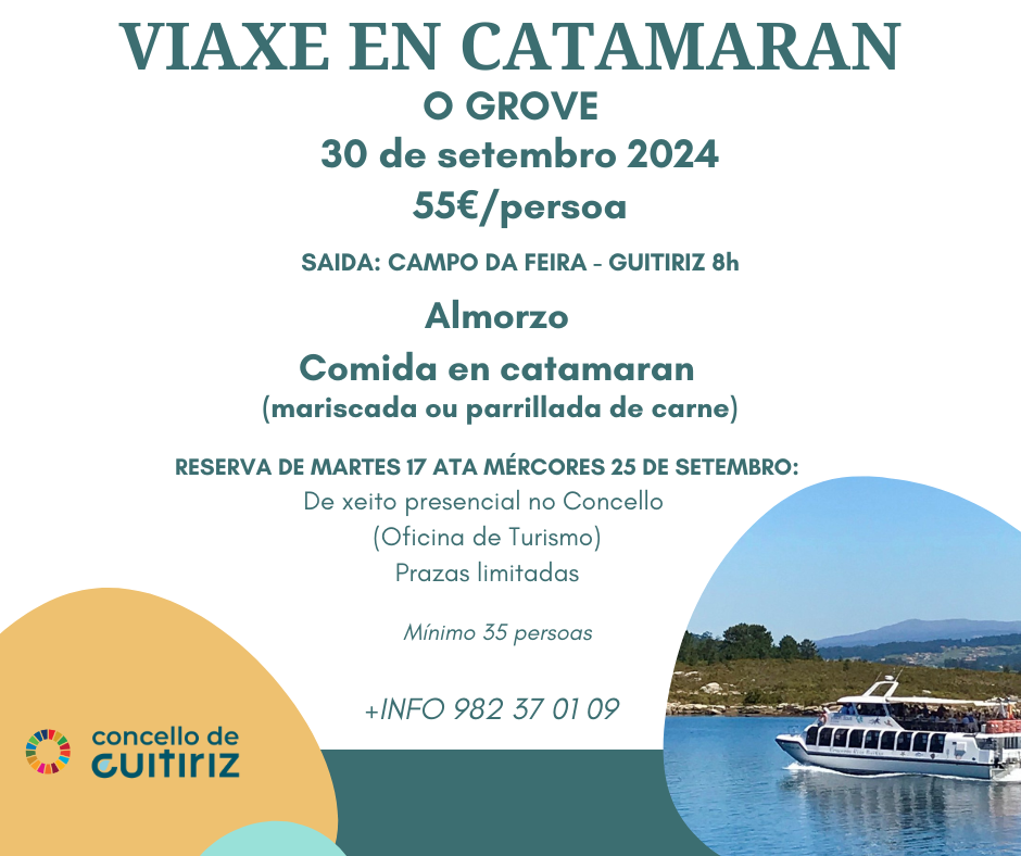 Cartel da excursión ao Grove do Concello de Guitiriz