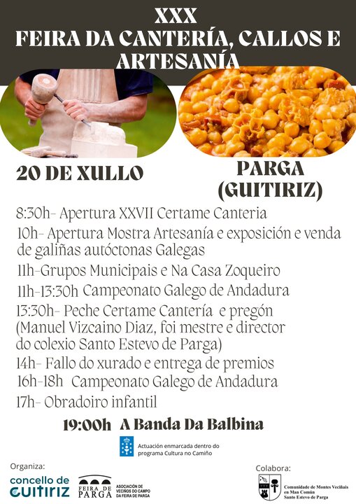 PROGRAMA XXX FEIRA DA CANTERÍA, CALLOS E ARTESANÍA