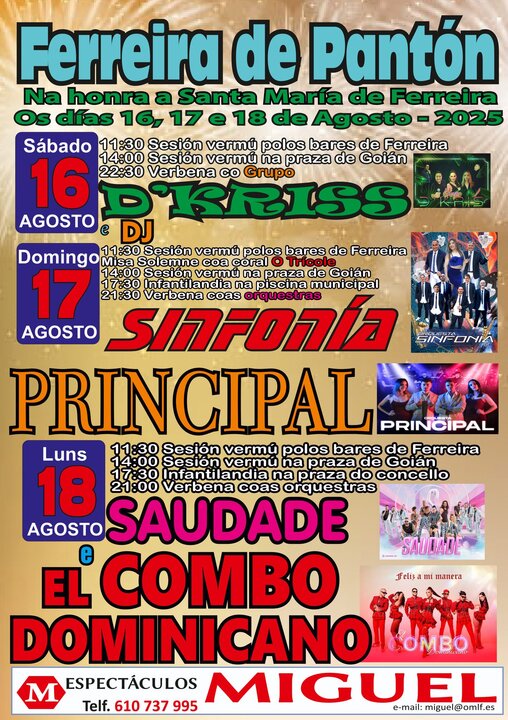 Festas Ferreira de Pantón 2025