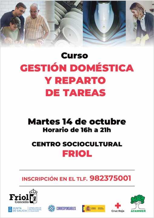 Curso de xestión de reparto de tarefas domésticas