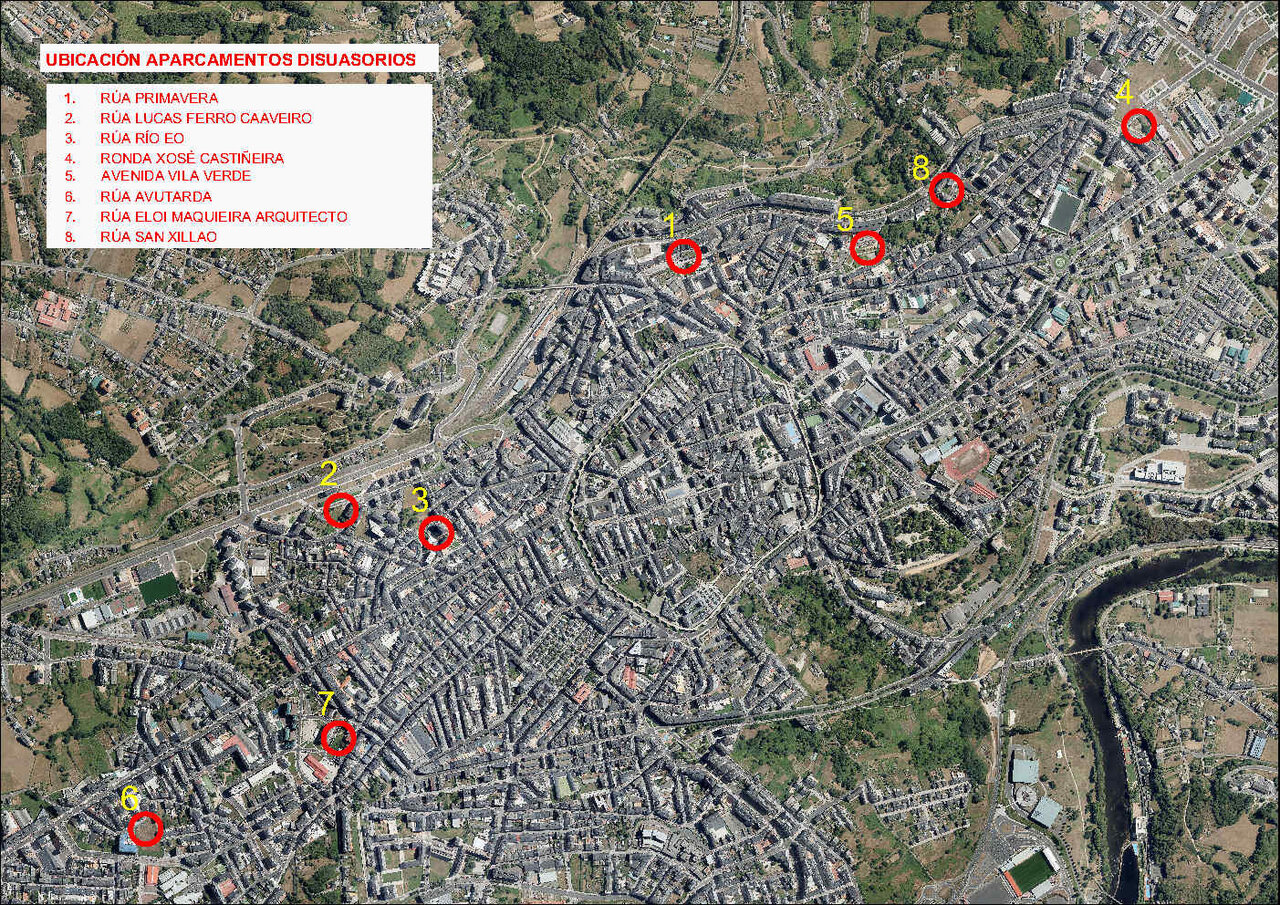 Proyecto de la red de aparcamientos disuasorios de Lugo